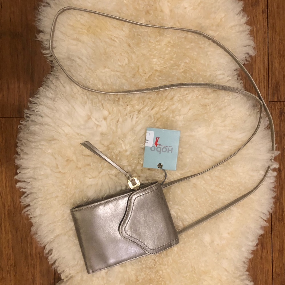 Gold Crossbody Wallet Bag